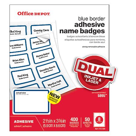 office depot name stickers